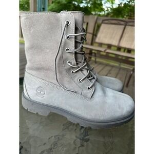 Timberland Womens‎ Waterproof Boots Gray Lace Up Primaloft A1GYB Size 8.5